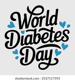 A simple World Diabetes Day Typography.