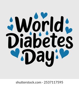 Eine einfache Typografie zum Weltdiabetestag.