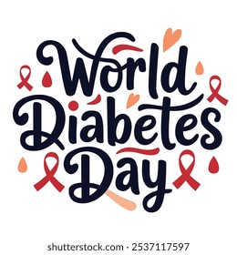 Eine einfache Typografie zum Weltdiabetestag.