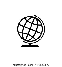 Simple world globe icon isolated on background