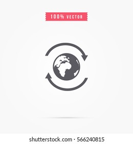 simple world icon design