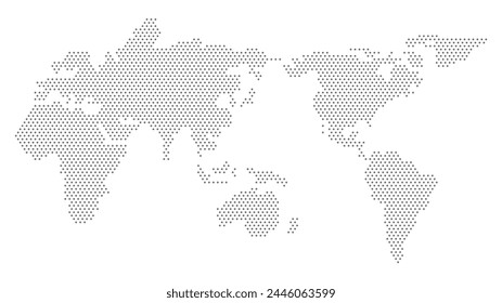 Mapa del mundo simple con puntos