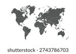 A simple world map illustration showing continents and country borders