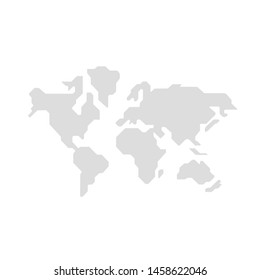 simple world map illustration vector