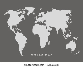 Simple World Map Vector