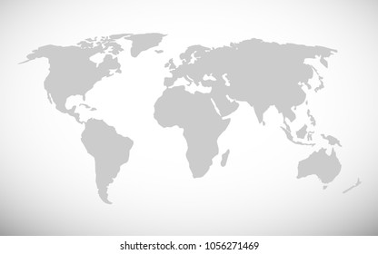 Simple world map vector illustration.
