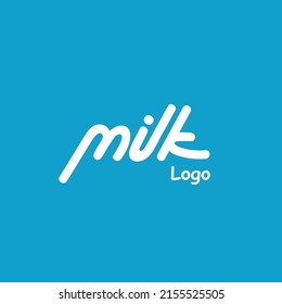 simple world milk day logo on blue background and milk elements