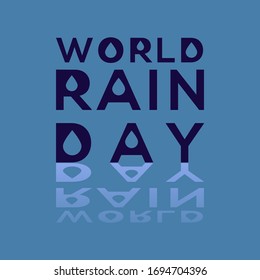 Bandera del día de lluvia mundial simple 