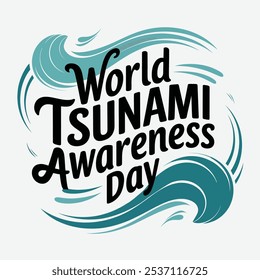 A simple World Tsunami Day Typography.