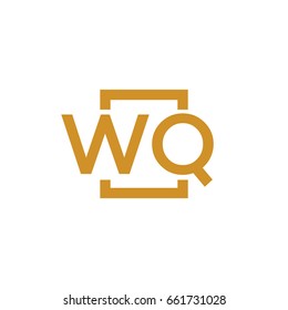 Simple WQ initial Logo designs template vector illustration