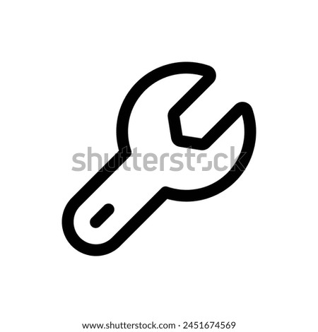 Simple Wrench icon. The icon can be used for websites, print templates, presentation templates, illustrations, etc