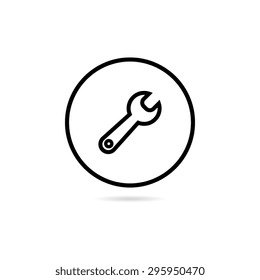 Simple Wrench or Tools Icon