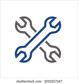 wrenchs simples con líneas, diseño plano sencillo.