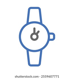 Simple wristwatch icon. Concept of time, schedule, and punctuality.