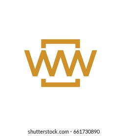 Simple WW initial Logo designs template vector illustration