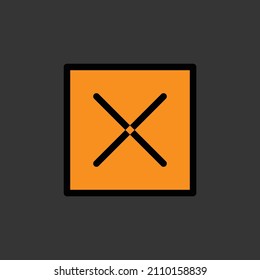 Simple x icon and symbol art