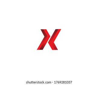 simple x letter logo design concept