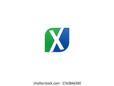 Einfaches x-Buchstaben-Vektorlogo-Symbol