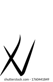 Simple X and V letter logo design 
