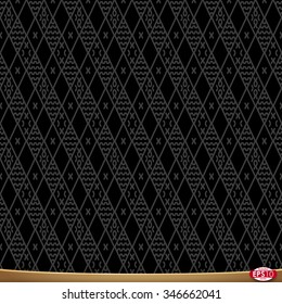 Simple X-O elements geometric rhombus based seamless pattern with diagonal lines.