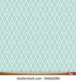 Simple X-O elements geometric rhombus based seamless pattern with diagonal lines.