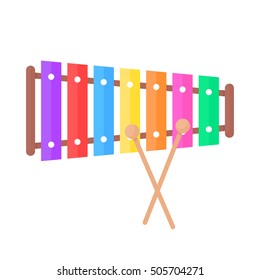 simple xylophone toy icon. flat style trend modern logo graphic design on white background
