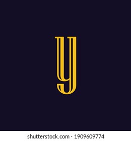 Simple y letter logo in yellow
