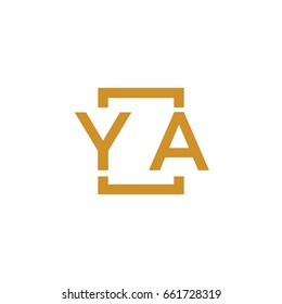 Simple YA initial Logo designs template vector illustration