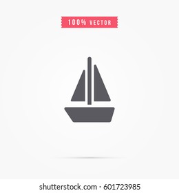 simple yacht icon