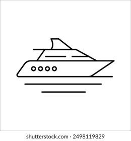 simple Yacht vector icon design