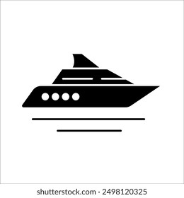 simple Yacht vector icon design