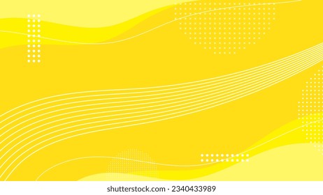 Un fondo abstracto amarillo sencillo con elementos fluidos y de línea adecuados para aplicaciones prácticas.