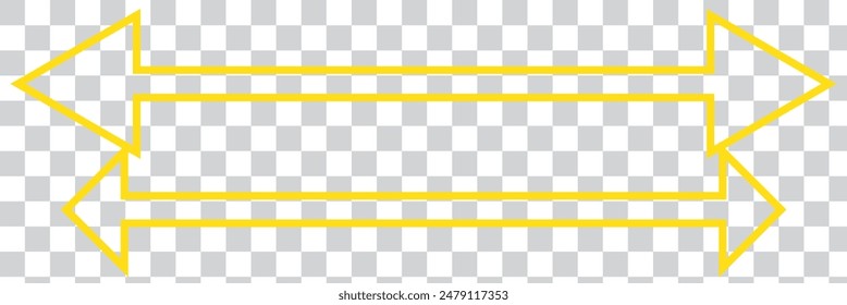  Simple yellow arrow icon isolated. Colored flat vector arrow symbol