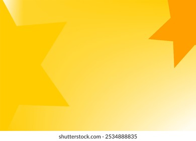 simple yellow background with a large, orange star in the upper left corner.