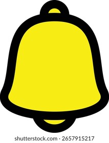 Simple Yellow Bell Icon Design