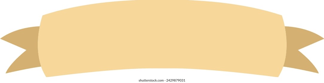 Simple yellow blank ribbon banner vector art. Set of vintage ribbon banner illustrations. Blank title ribbon vector art. Set hand drawn doodle blank title clip art. Simple title bow vector clip art. 