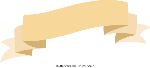 Simple yellow blank ribbon banner vector art. Set of vintage ribbon banner illustrations. Blank title ribbon vector art. Set hand drawn doodle blank title clip art. Simple title bow vector clip art. 