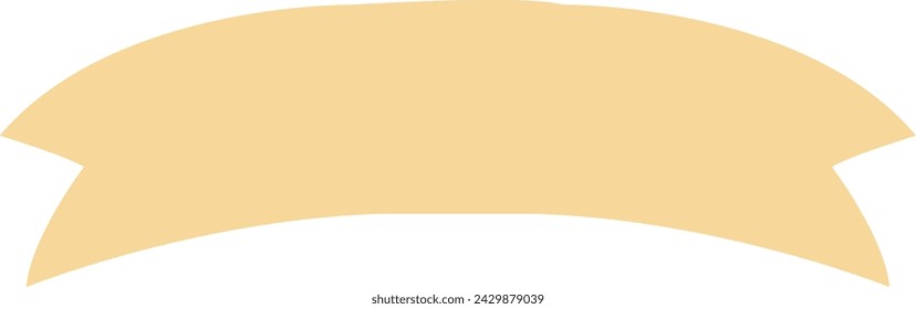 Simple yellow blank ribbon banner vector art. Set of vintage ribbon banner illustrations. Blank title ribbon vector art. Set hand drawn doodle blank title clip art. Simple title bow vector clip art. 