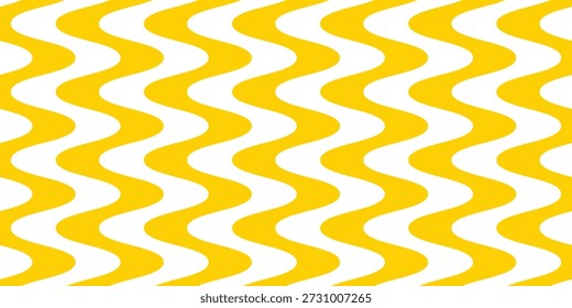 Arte de patrón de línea de onda negrita amarilla simple para fondo de póster de Anuncio.