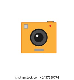 Simple Yellow Camera Icon Vector