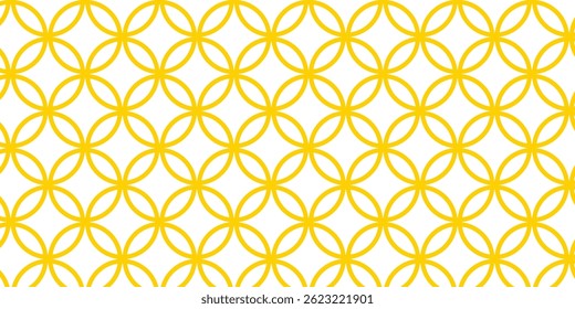 simple yellow circular flower pattern.