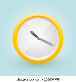 simple yellow clock