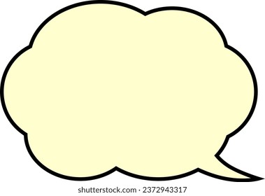 Simple yellow cloud-shaped speech balloon