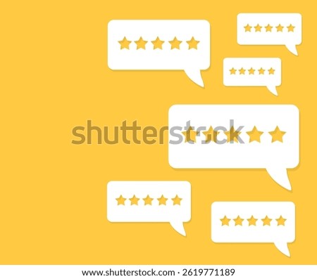 simple yellow color review background design