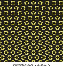 simple yellow colour poligone honeycomb pattern on black colour background