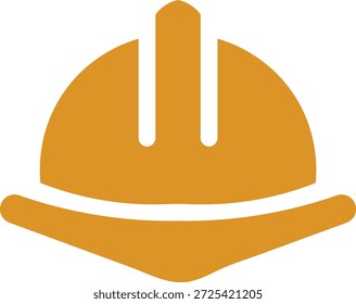 Einfache gelbe Konstruktion Hard Hat Symbol Grafik