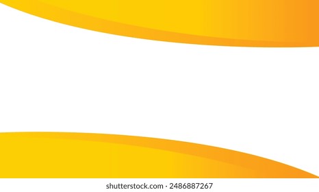 Simple yellow curve background for business concept. Vector illustration