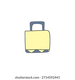 einfache gelbe niedliche Tasche Symbol
