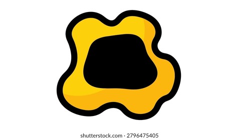 Simple yellow flower shape icon