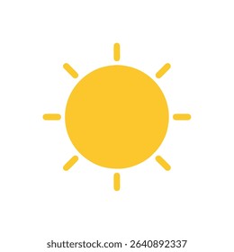 Simple yellow geometric sun icon design for social media needs